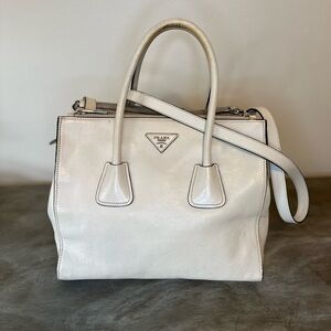 Prada Glace CalfSkin Twin Pocket Tote